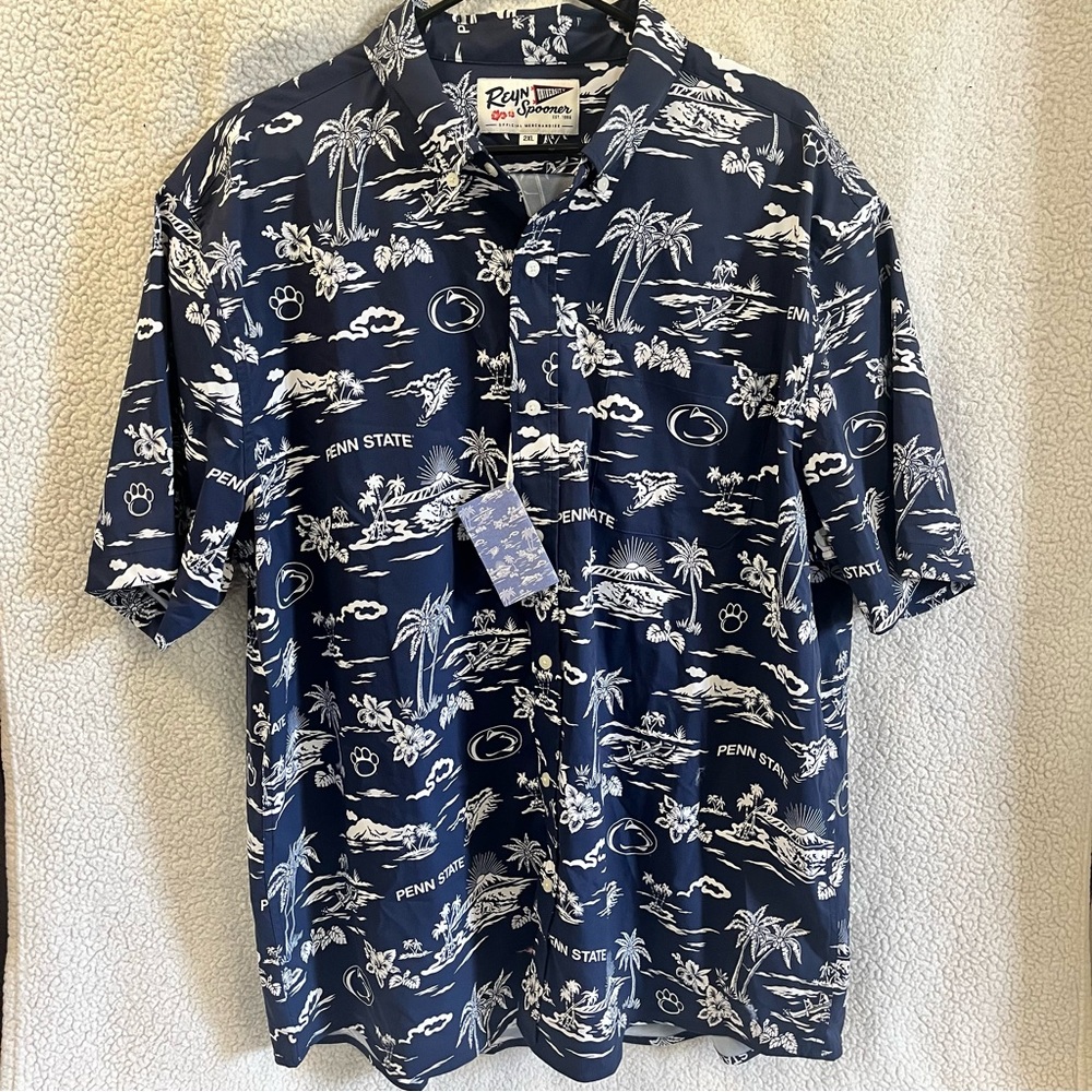 Reyn Spooner Penn State Aloha Button Down Shirt Nittany Lions NEW